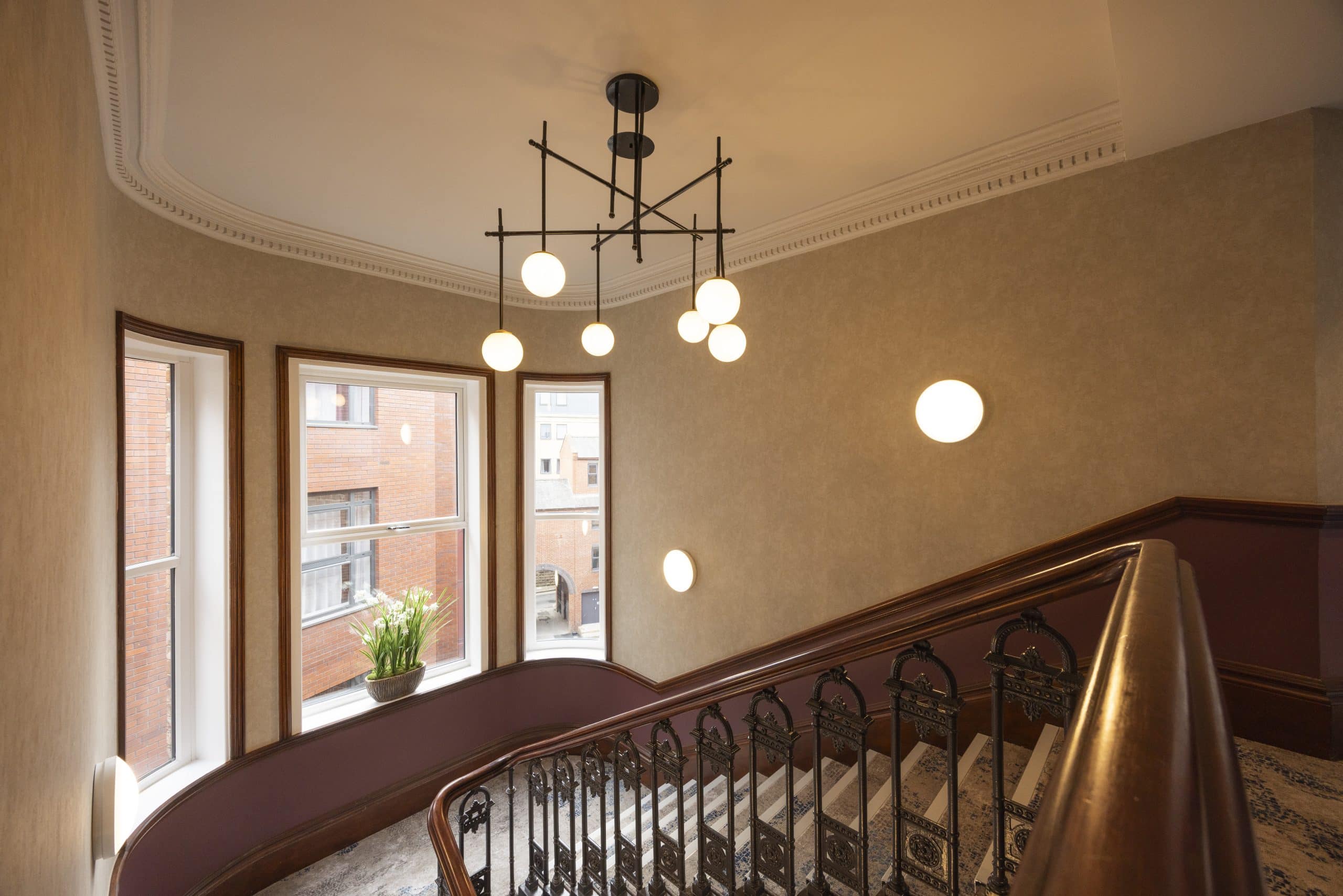 Stairwell with feature light